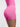 Back view of pink yoga shorts, peach buttocks shaping, wholesale sculpting shorts
