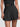 Back view of black Vractive ruffle hem skirt, wholesale A line sports skirt with pockets

