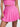 Pink Vractive slimming ruffle hem skirt wholesale, mid waist A line built in shorts
