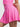 Front view of pink Vractive A line skirt, wholesale slimming ruffle hem sports skirt
