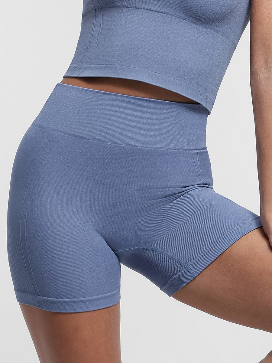 Vractive high waisted yoga shorts wholesale, peach buttocks shaping, four way stretch non roll sculpting shorts
