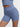 Blue high waisted yoga shorts, non roll waistband, wholesale sculpting shorts
