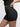 Side view of black yoga shorts, non roll waistband, wholesale sculpting shorts
