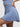 Blue ruffle hem detail of Vractive A line skirt, wholesale mid waist sports skirt
