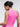 Back view of pink seamless sports top, wholesale supportive top for activewear
