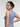 Side view of blue seamless sports top, form fitting supportive top for wholesale activewear
