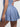 Front view of blue Vractive A line skirt, wholesale slimming ruffle hem sports skirt
