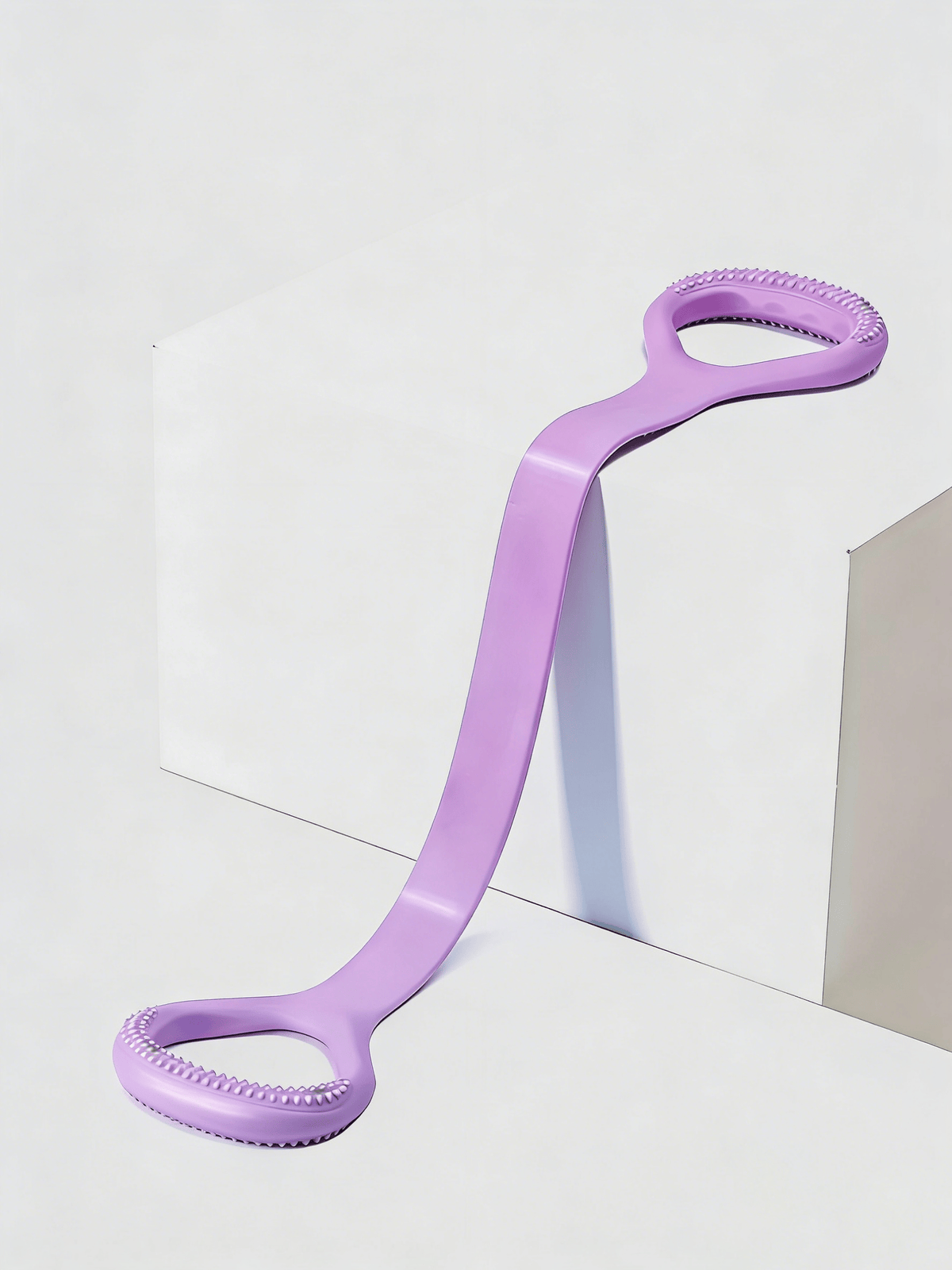 Lilac figure-eight fitness pull rope stretch band exercise body toning strap by Vractive Wholesale