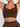 Vractive Brown seamless high support sports bra with removable pads front view highlighting secure fit