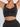Vractive Black supportive seamless sports bra with removable padding front view