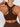 Brown seamless racerback athletic bra by Vractive Wholesale back design showing breathable knit