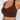 Vractive Brown seamless high support sports bra with removable pads front view highlighting secure fit
