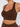 Vractive Brown seamless high support sports bra with removable pads front view highlighting secure fit