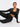 Black seamless yoga jacket in 3-piece activewear set, wholesale for fitness brands