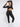 Vractive Black high waisted seamless shaping leggings front view highlighting tummy control