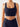 Vractive Navy Blue crisscross wide strap sports bra front view