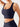 Side view of Navy Blue wide strap yoga bra from Vractive