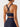 Navy Blue supportive crisscross back sports bra by Vractive