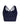 Flat lay view of Vractive Navy Blue crisscross wide strap sports bra