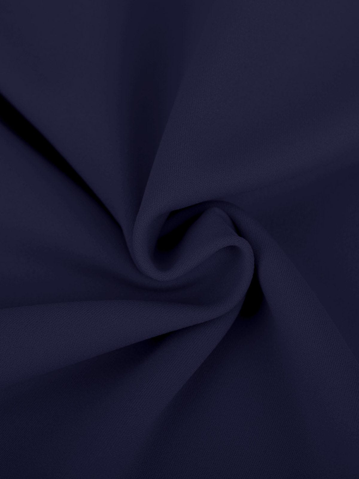 Close-up showing the high-quality, moisture-wicking Navy Blue performance fabric of Vractive sports bra