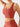 Side angle of Vractive Mineral Red crisscross sports bra