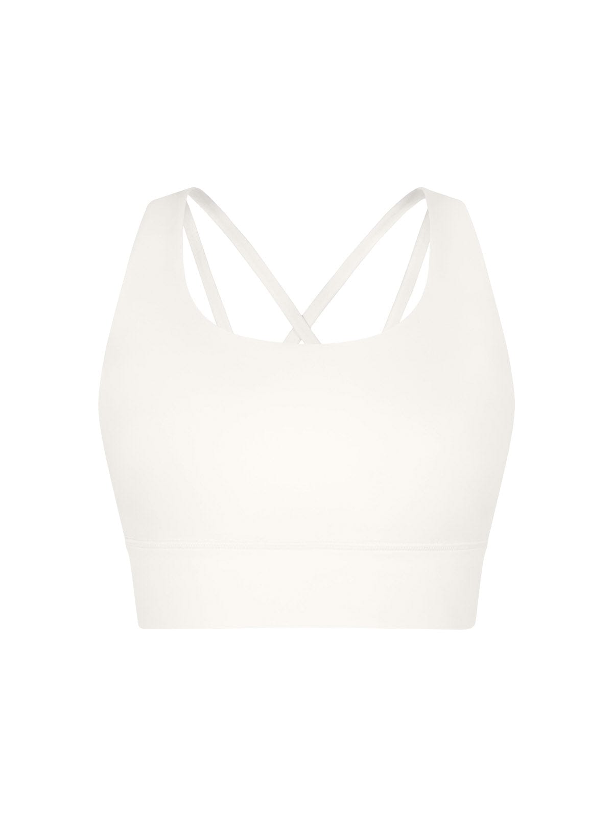 Standalone product shot of Vractive Off White wide strap activewear bra
