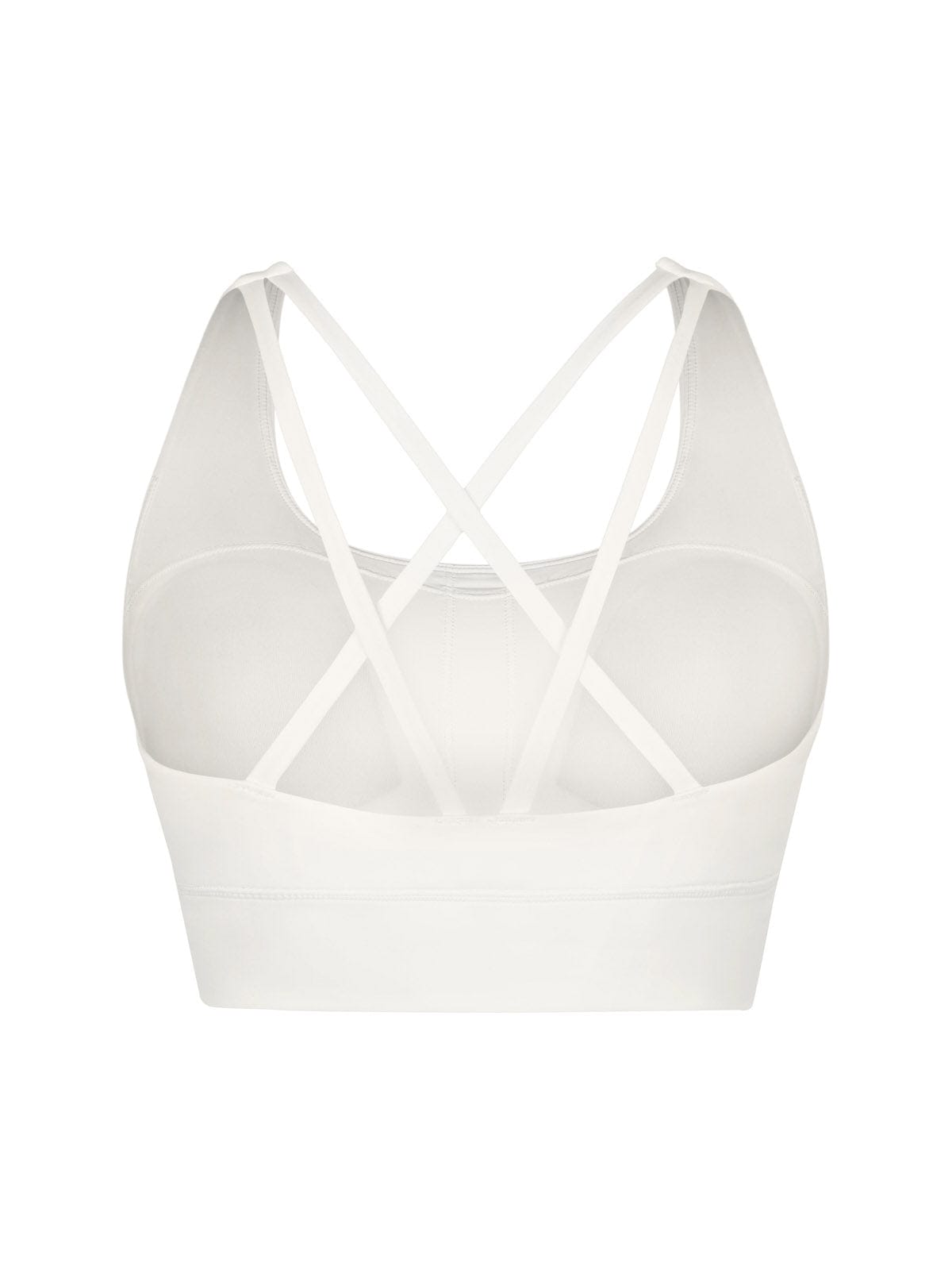 Standalone product shot of Vractive Off White wide strap activewear bra