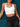 Vractive Off White crisscross wide strap sports bra front perspective