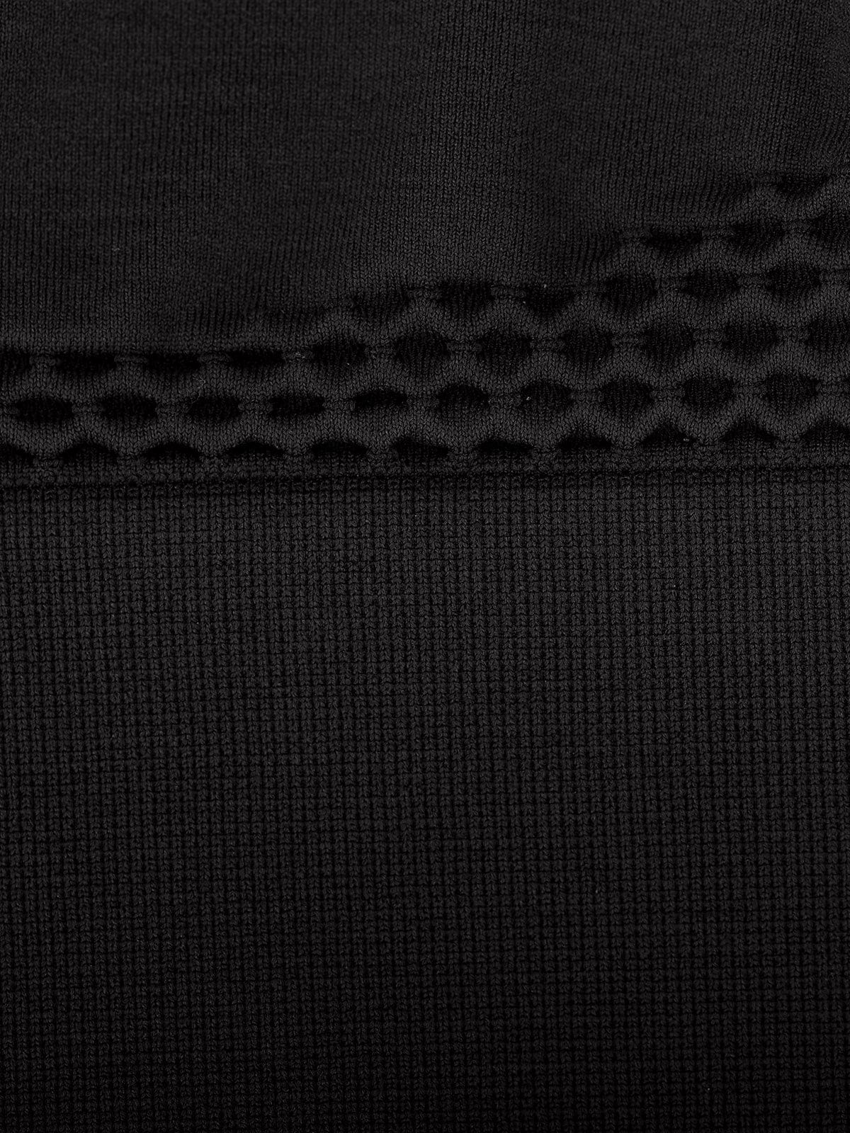 Detail shot of the criss-cross straps on Standard Black Vractive sports bra