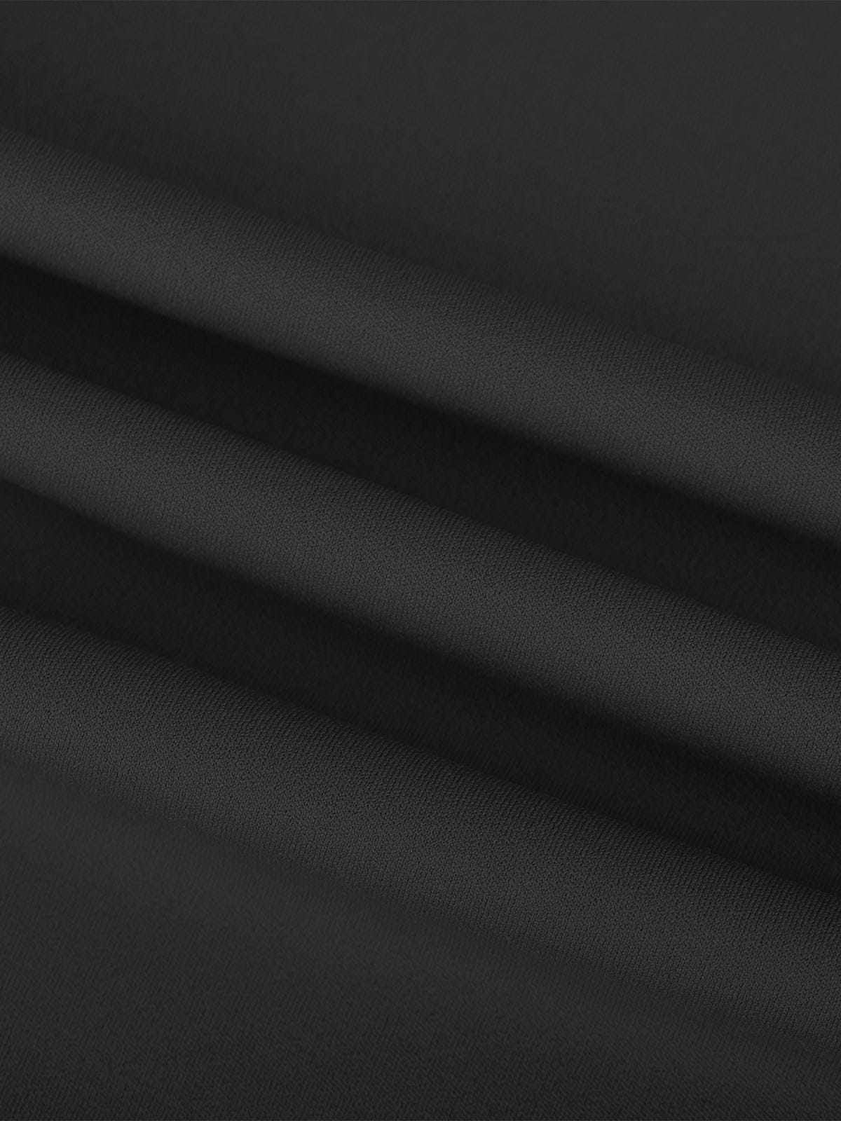 Detail shot of the durable stitching and breathable Black material on Vractive tank top