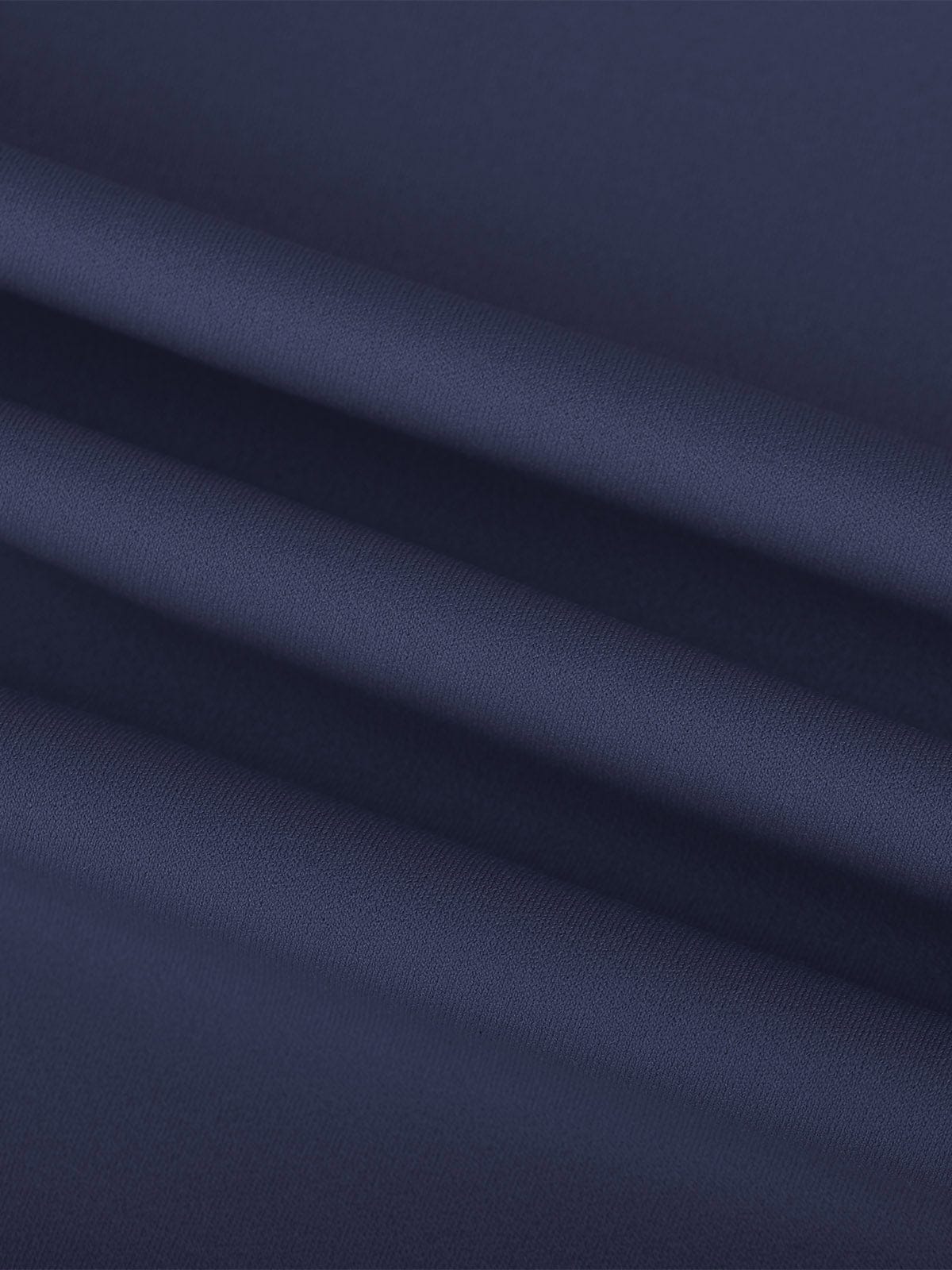 Close-up of lightweight and moisture-wicking Navy Blue fabric on Vractive workout tank