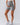 Vractive Lead Gray high waist sculpting yoga shorts front view showing tummy control