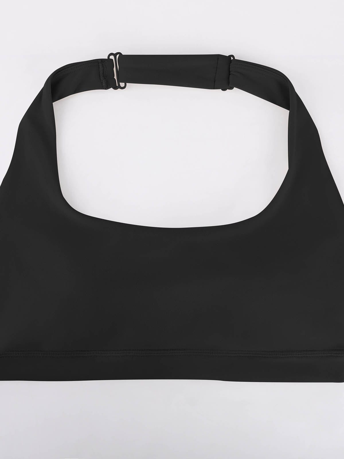 Vractive Square Neck Halter Sports Bra 4 Way Stretch Removable Pads wholesale front view