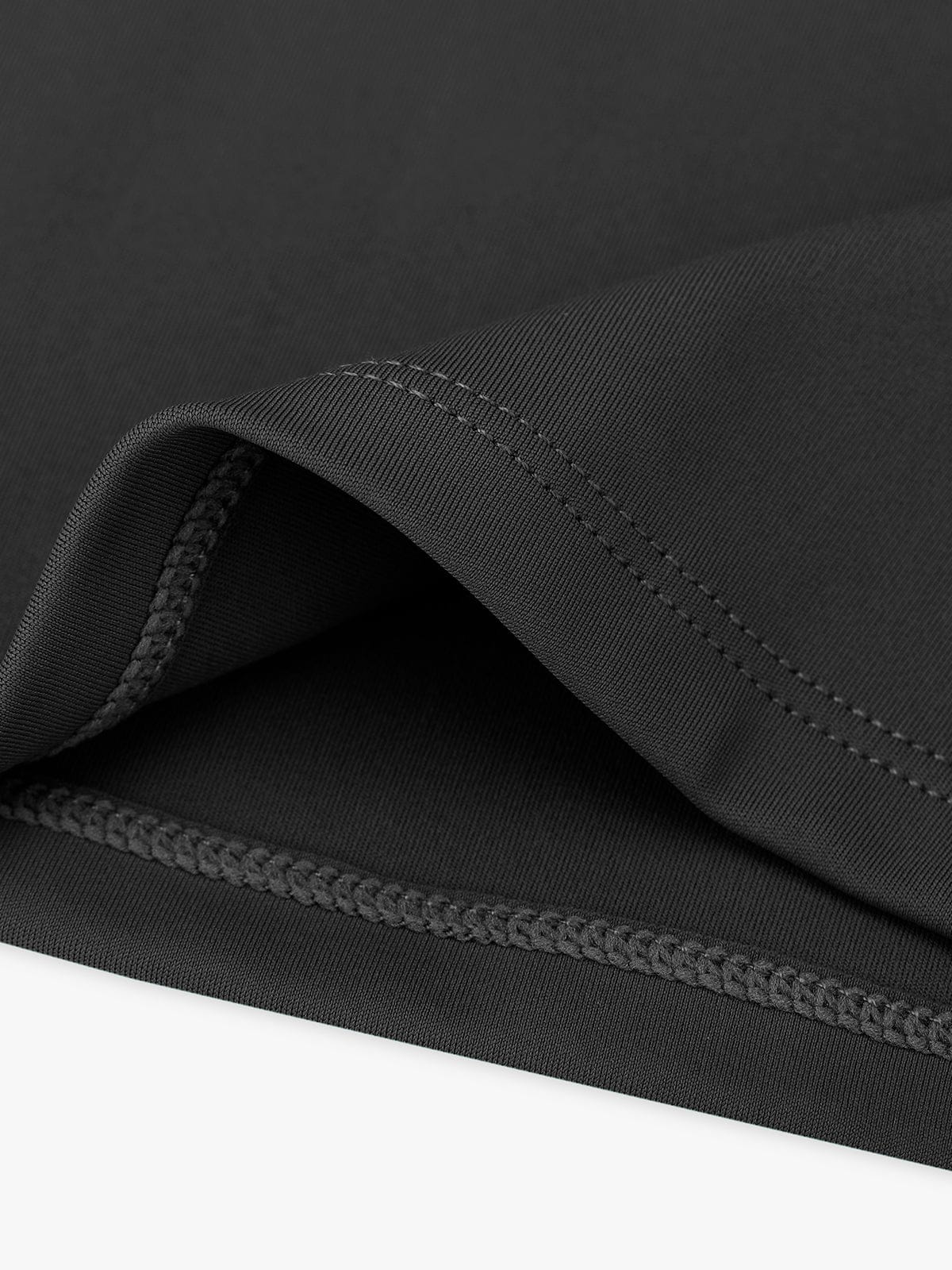 Close-up of smooth anti-chafe seams on Standard Black Vractive flared activewear