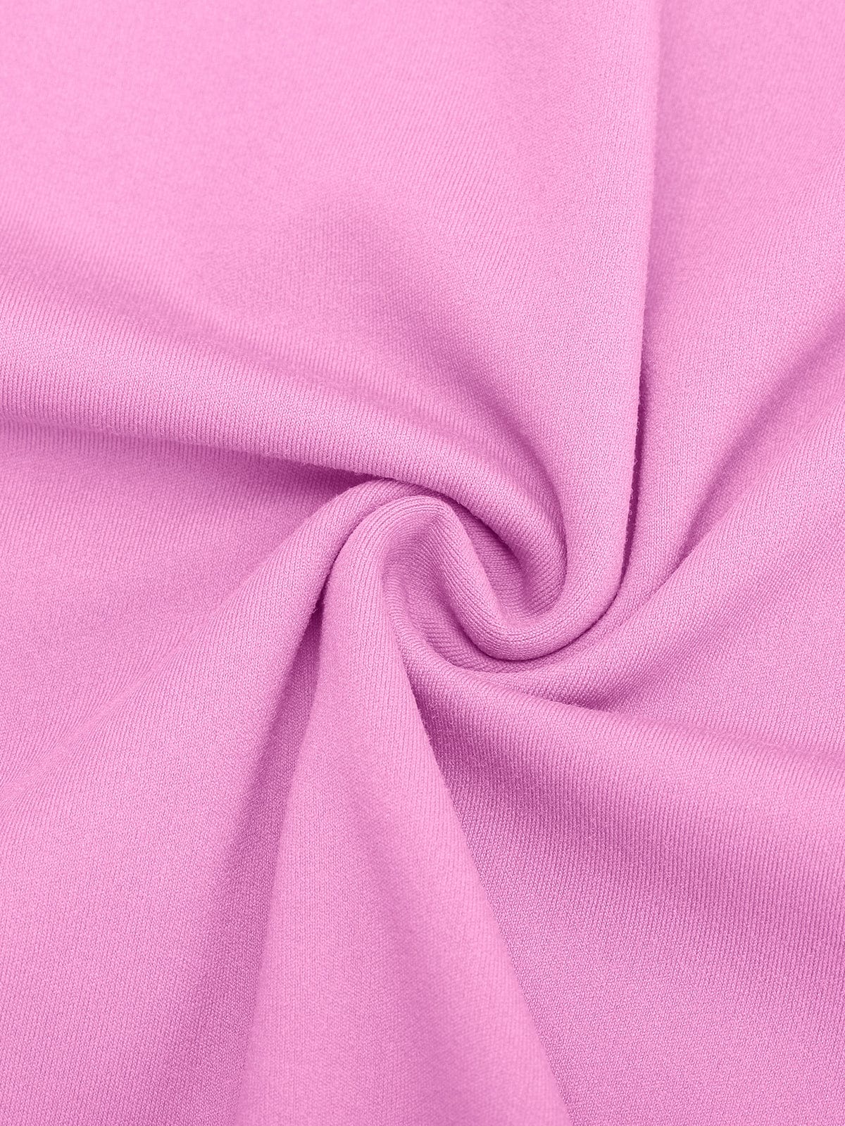 Close-up showing the ultra-soft bare feel Lilac Pink fabric of Vractive flared leggings