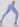 Model performing a lunge in Purple Vractive sculpting leggings showcasing high stretch and squat-proof fit