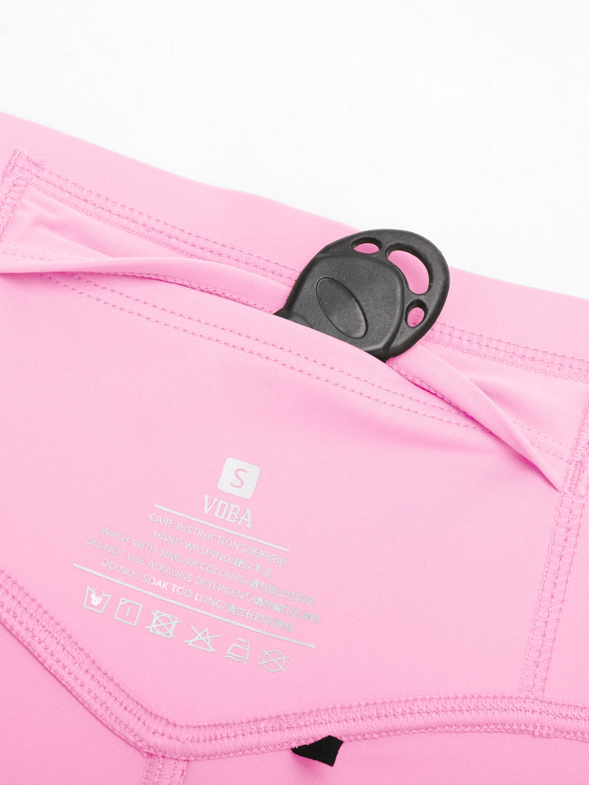Pink flare leggings with inner pocket detail