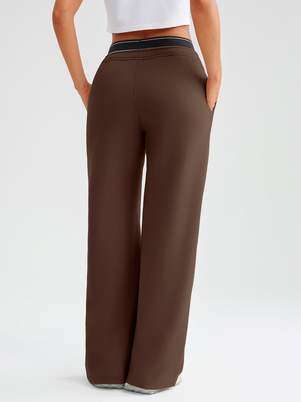 Wholesale Cropped Half-Zip Sweatshirt and Double-Waist Sweatpants Set
