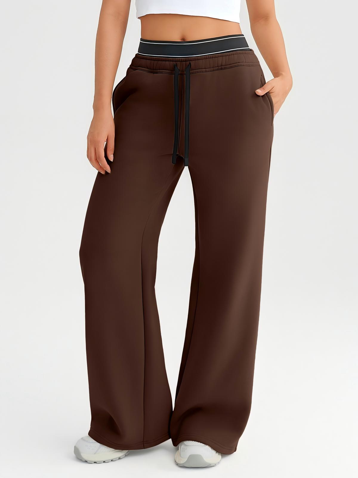 Wholesale Cropped Half-Zip Sweatshirt and Double-Waist Sweatpants Set