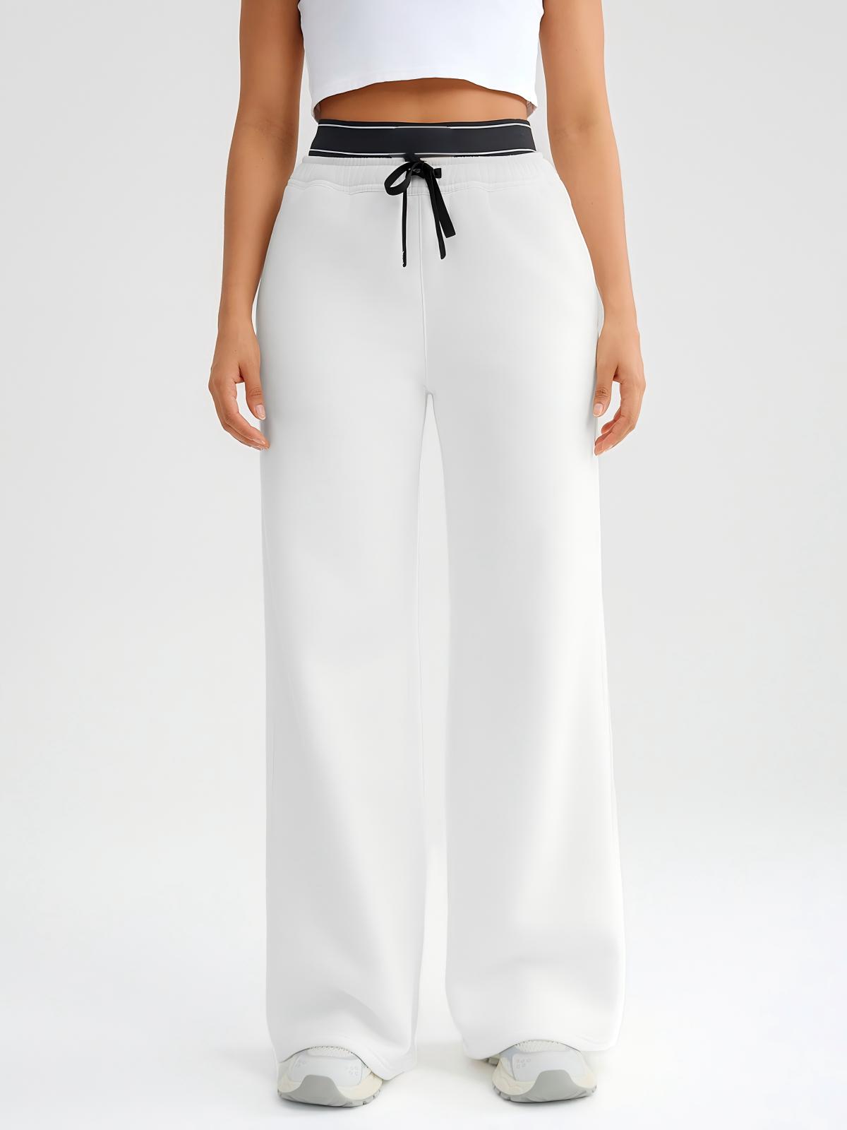 Wholesale Cropped Half-Zip Sweatshirt and Double-Waist Sweatpants Set
