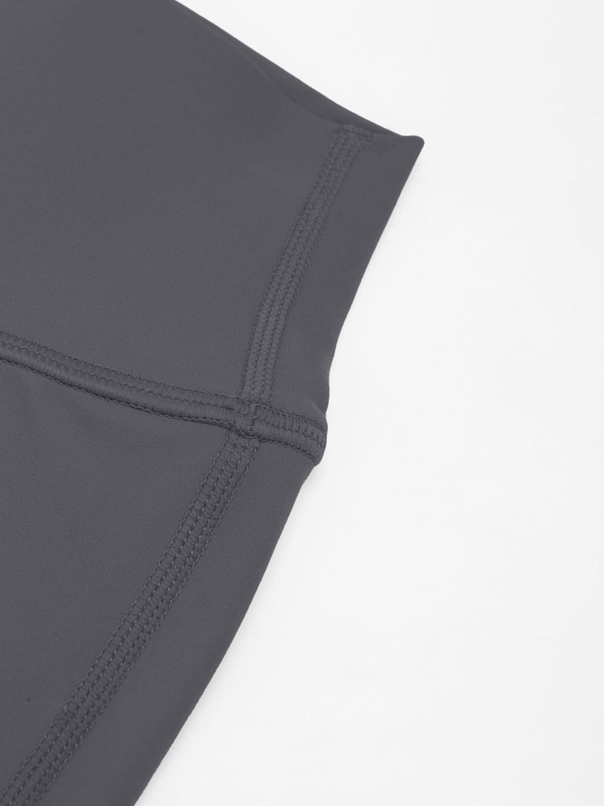 Dark grey high waisted cargo flare leggings waistband detail