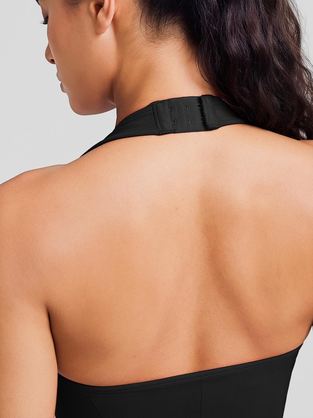 Halter neck seamless one-piece workout outfit