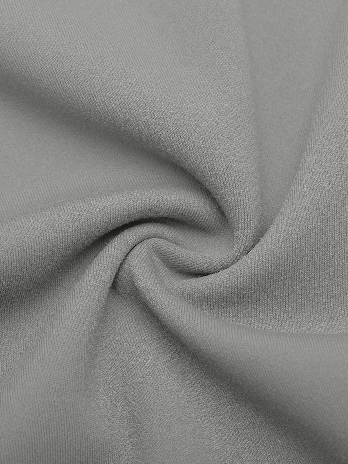 Close-up texture of the soft, breathable Neutral Gray performance fabric used in Vractive biker shorts