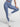 Blue Vractive seamless yoga leggings in active movement, peach buttocks shaping with double-layer waistband
