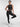 Black Vractive seamless yoga leggings in active movement, double-layer waistband peach buttocks shaping
