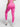Back view of pink Vractive seamless yoga leggings, peach buttocks shaping with double-layer waistband
