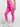 Pink Vractive seamless double-layer waistband yoga leggings, peach buttocks shaping activewear
