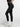Side view of black Vractive seamless yoga leggings, double-layer waistband peach buttocks shaping
