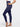 Side view of navy blue Vractive slim fit shaping leggings, high waisted anti slip activewear
