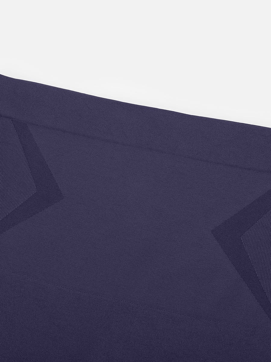 Pocket detail of navy blue Vractive high waisted shaping leggings, anti slip slim fit leggings
